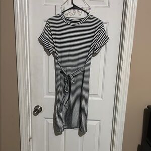 Striped Black and White Dress